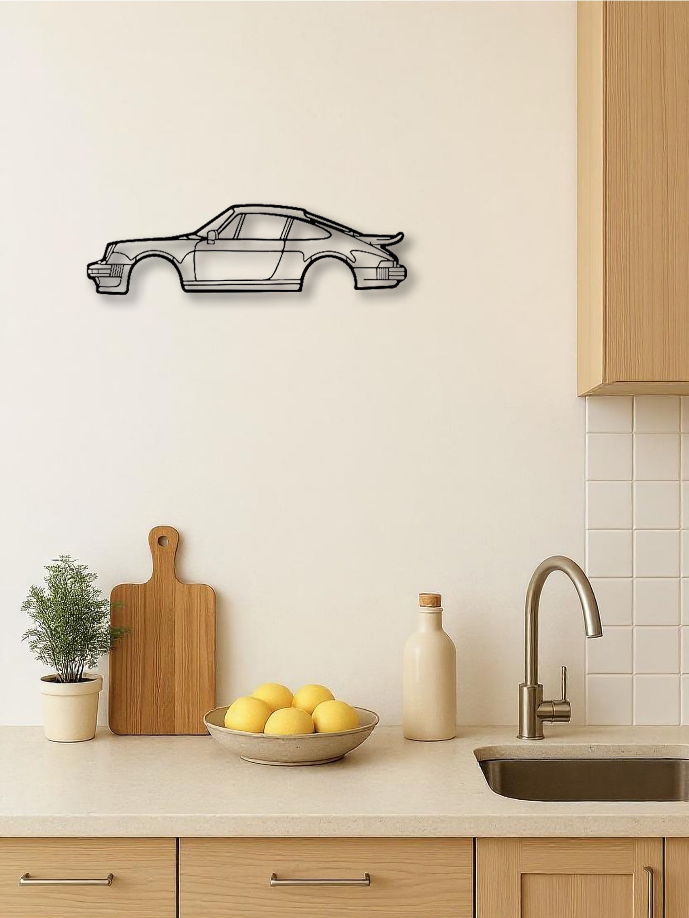 metal sports car wall art