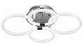 Modern LED Ceiling Light, Flush Mount Ceiling Light With Dimmable Remote Control, 6Rings Acrylic Ceiling Light Fixture For Bedroom, Living Room, Kitchen, Office Lamps 4 Heads