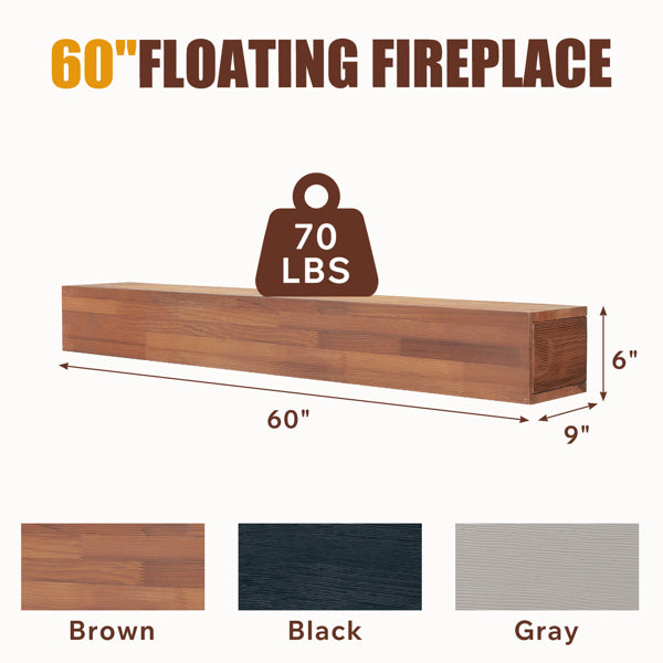 rustic wood fireplace mantel