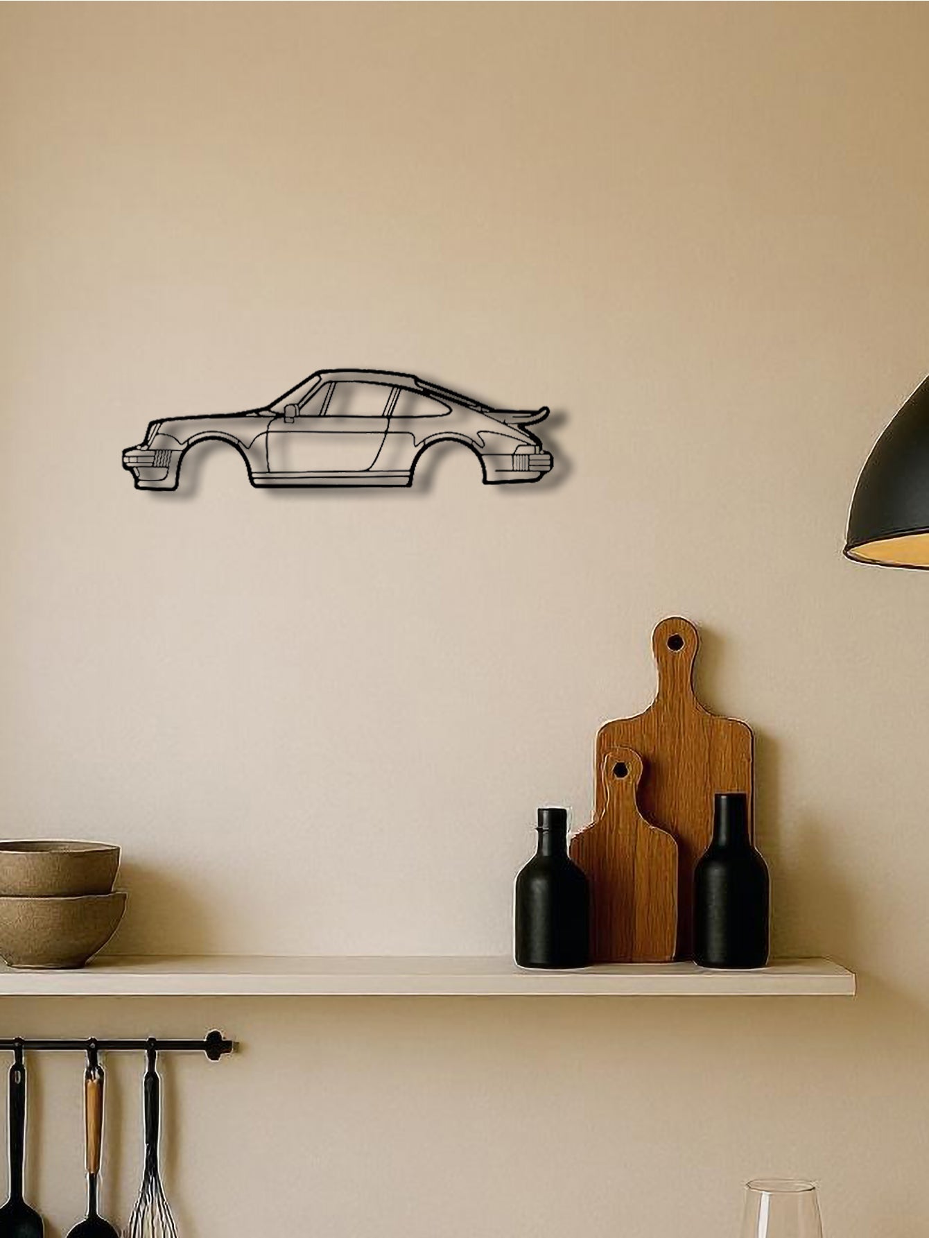metal sports car wall art