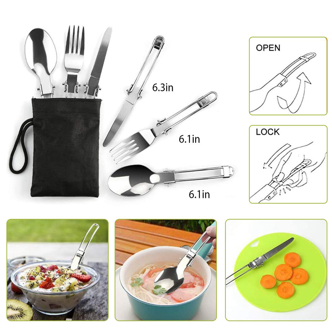 12Pcs Camping Cookware Set Aluminum Pot Pan Kettle Cup Fork Spoon Knife With Storage Bags For Hiking Picnic Outdoor