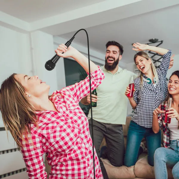 Handheld Wired Microphone Cardioid Dynamic Vocal Mic With On Off 13ft Cable 6.35 Mm Jack For Speaker Karaoke Ampilifier Mixer Professional Studio & Live Performance